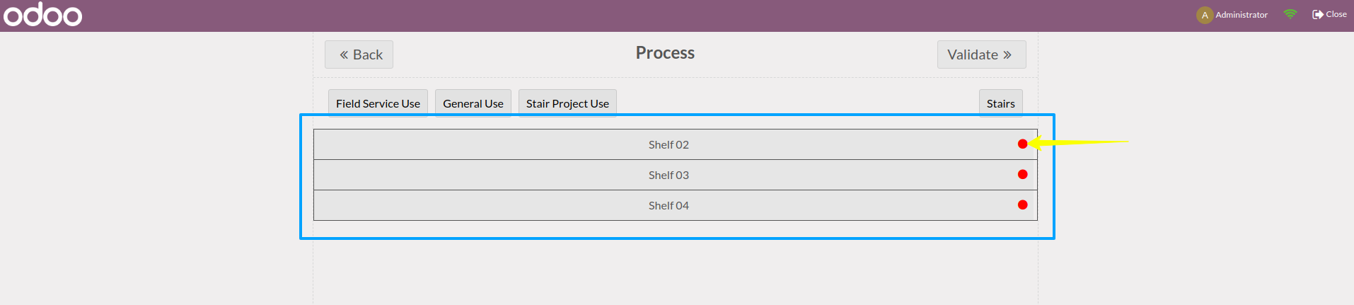 Automated Warehouse Lift from Odoo