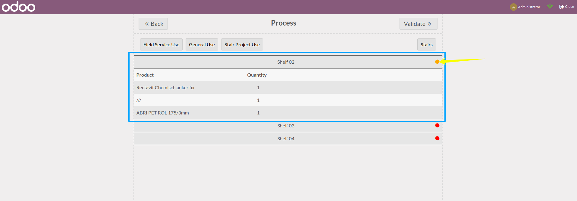 Automated Warehouse Lift from Odoo POS
